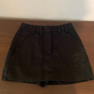 Black Linen Dissh Skort | US 4